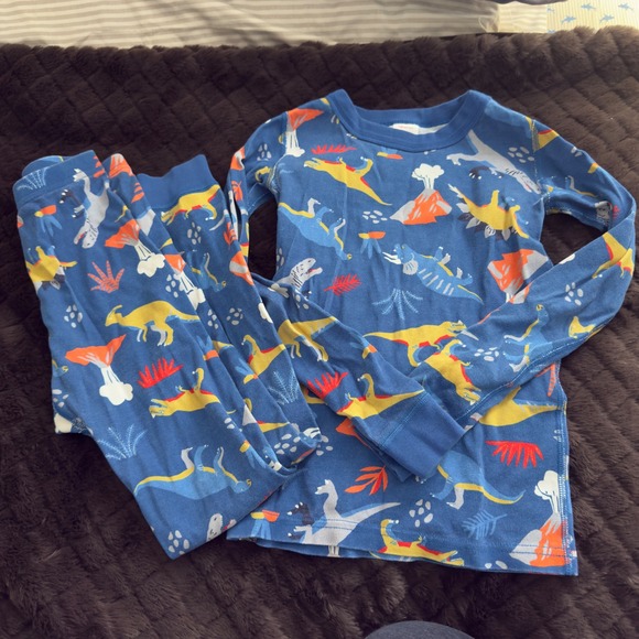 Hanna Andersson Pajama Bundle Boys Size 8 Marvel + Dino + Striped Organic Cotton - Picture 2 of 7